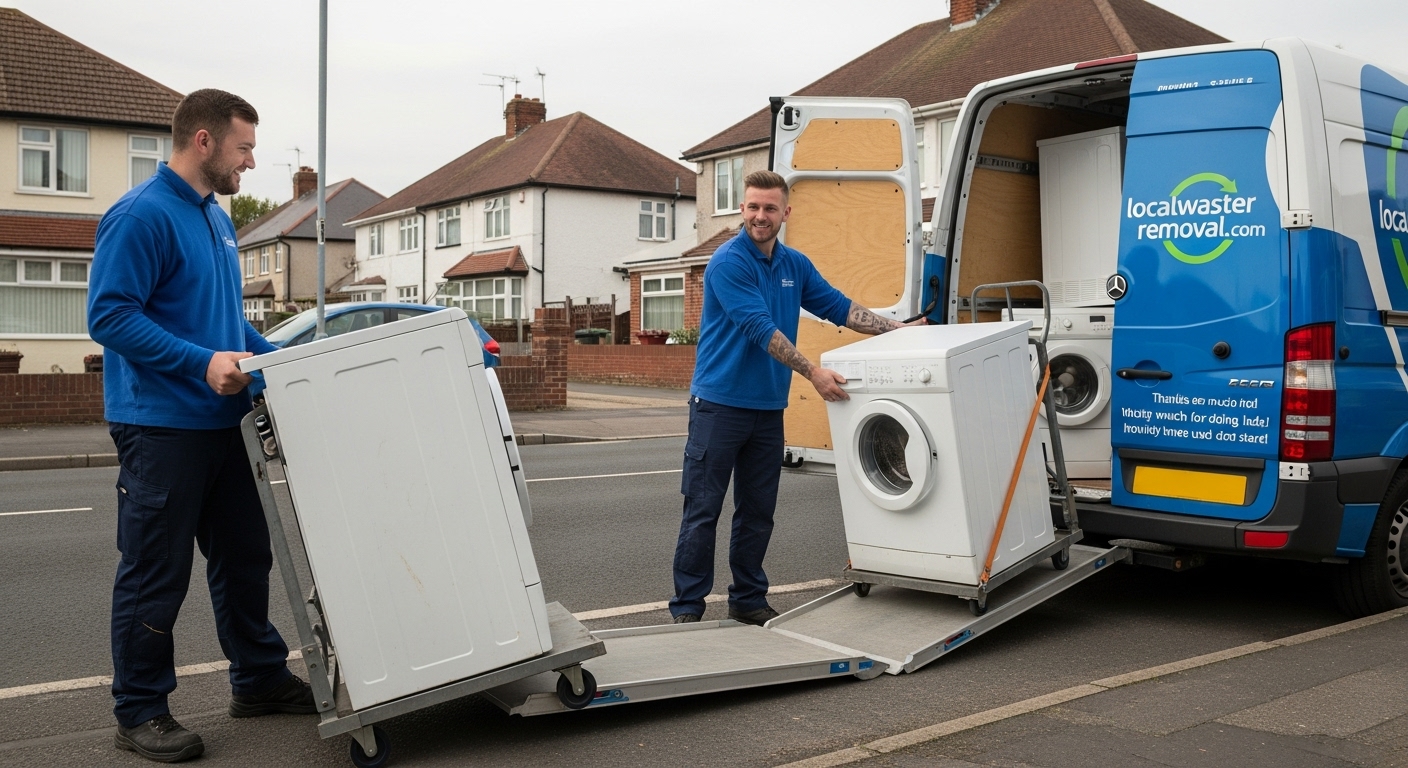 Professional Appliance Removal team in Acocks Green loading waste into van