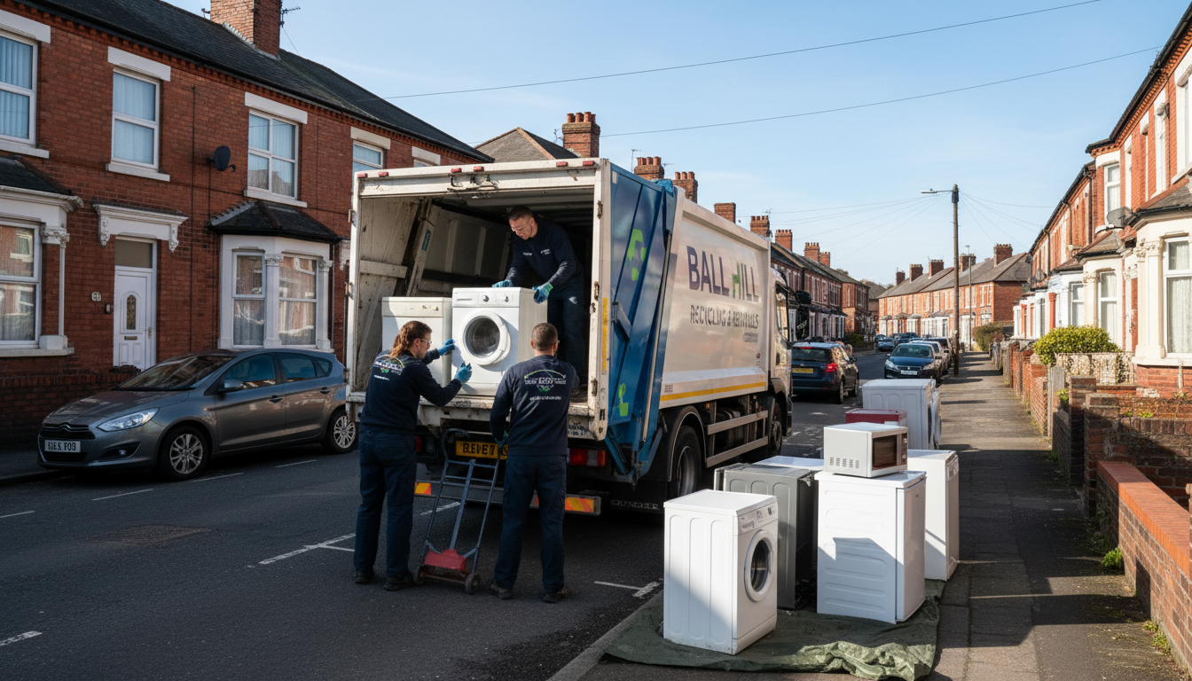 Professional Appliance Removal team in Ball Hill loading waste into van