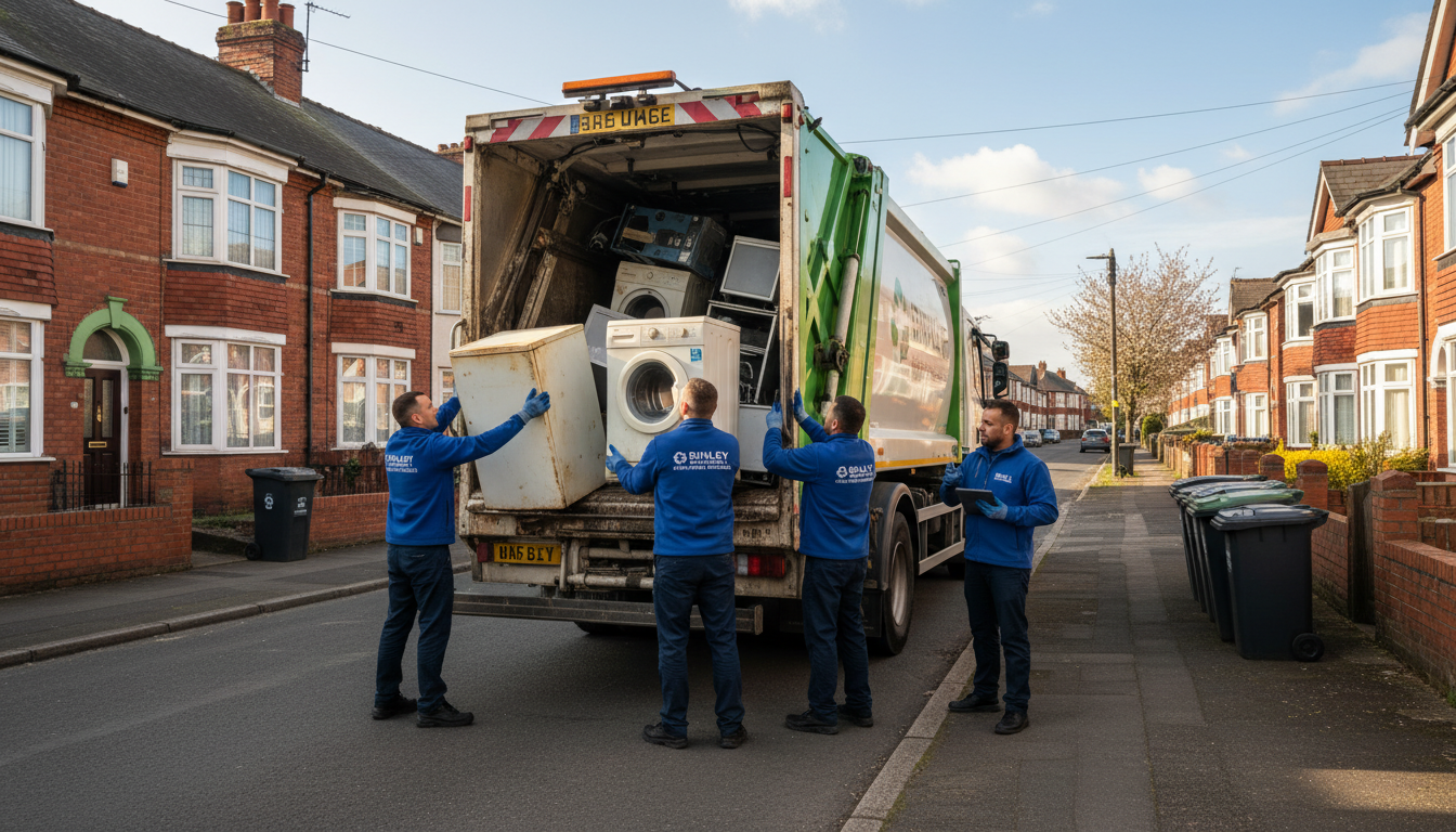 Professional Appliance Removal team in Binley loading waste into van