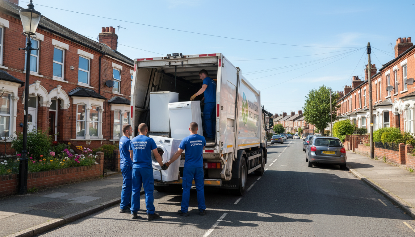 Professional Appliance Removal team in Birmingham loading waste into van