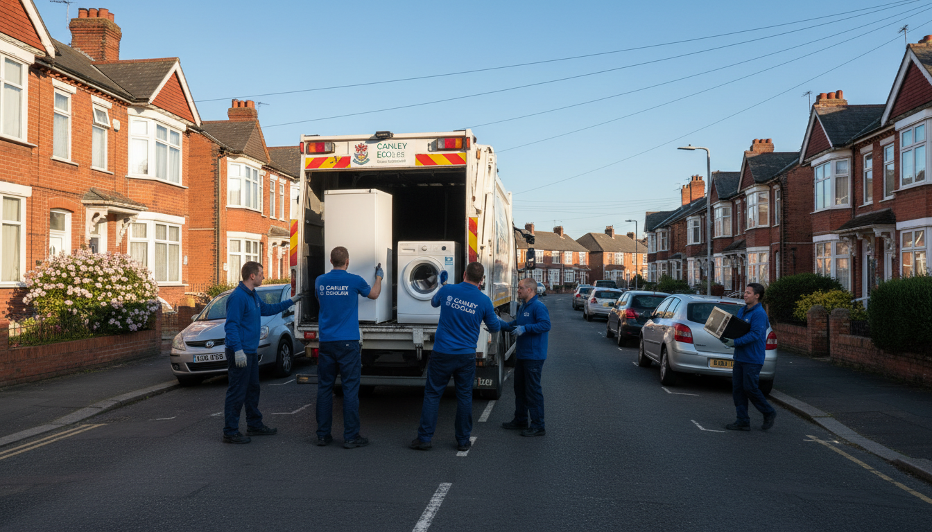 Professional Appliance Removal team in Canley loading waste into van