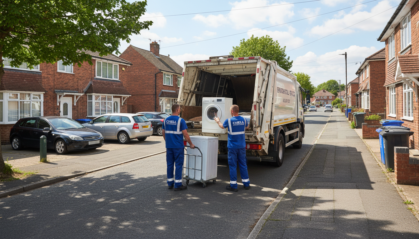 Professional Appliance Removal team in Chelmsley Wood loading waste into van