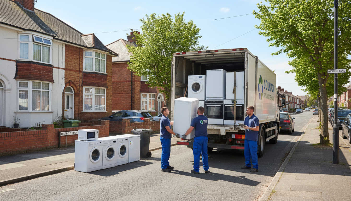 Professional Appliance Removal team in Coundon loading waste into van
