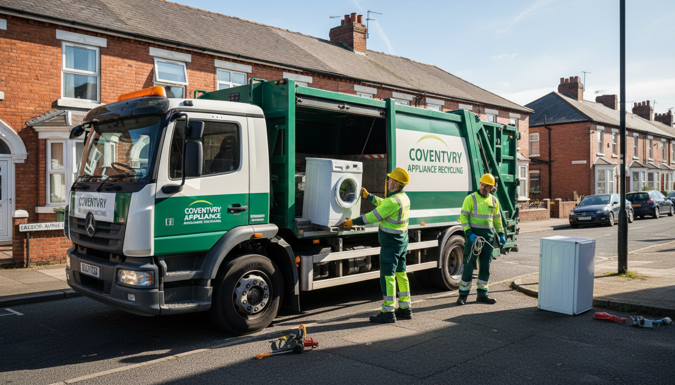 Professional Appliance Removal team in Coventry loading waste into van