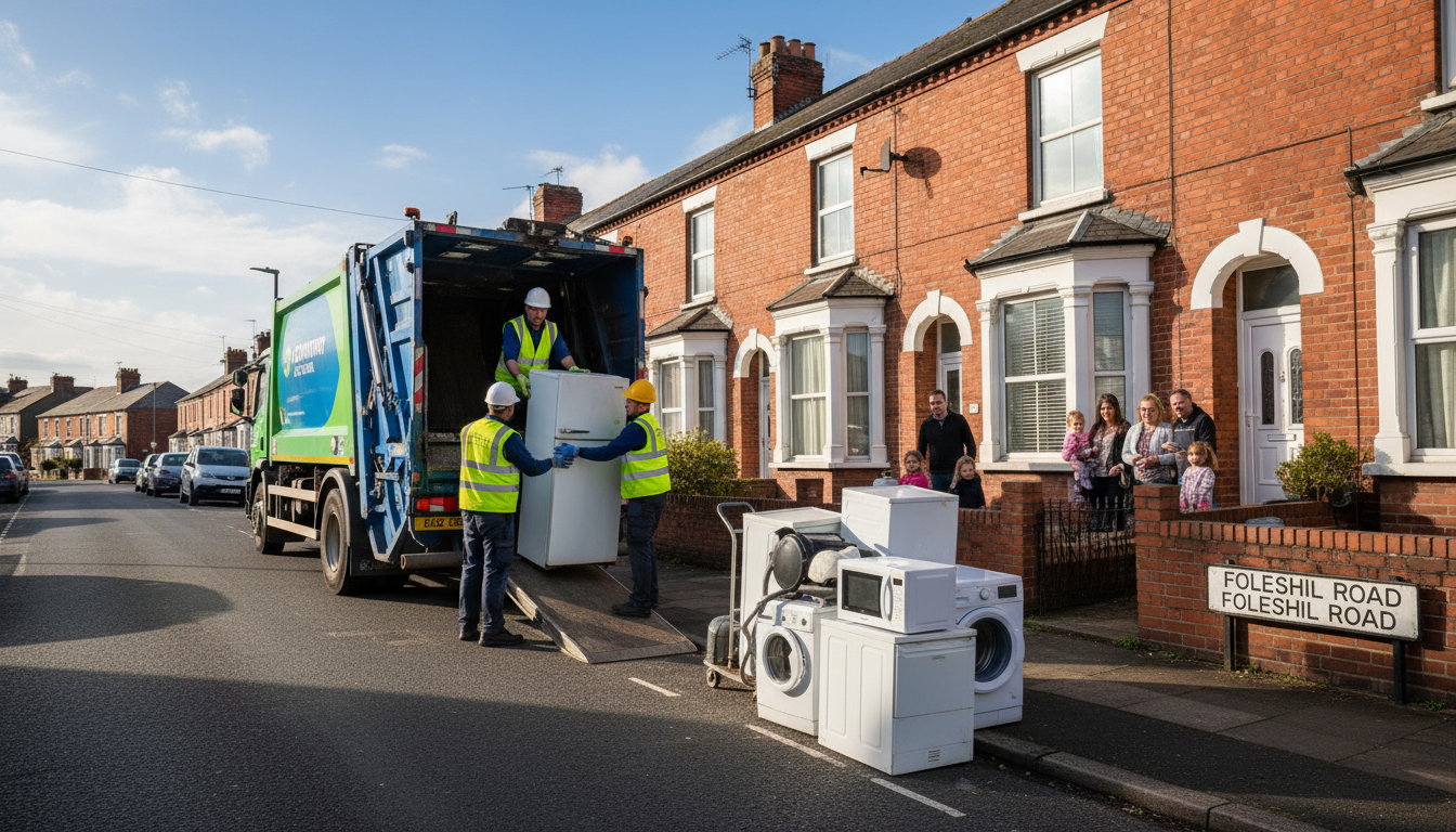 Professional Appliance Removal team in Foleshill loading waste into van