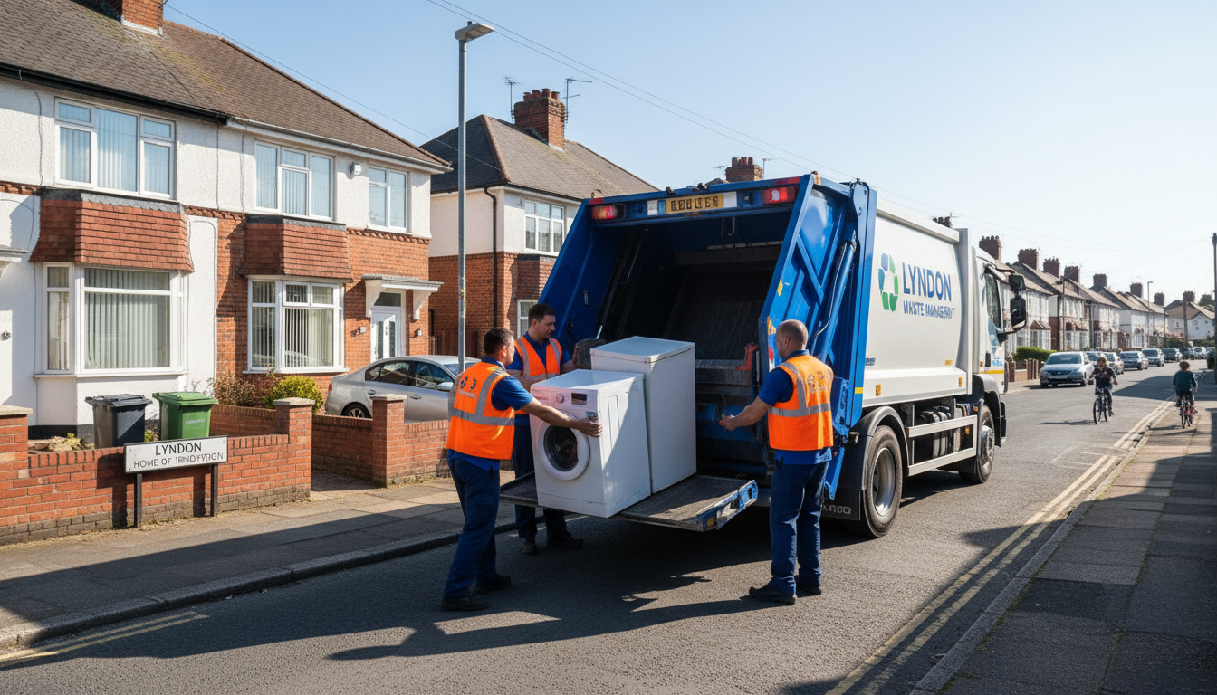 Professional Appliance Removal team in Lyndon loading waste into van