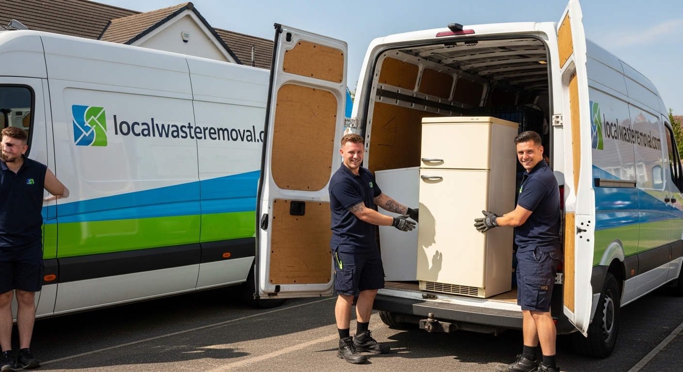 Professional Appliance Removal team in Mere Green loading waste into van