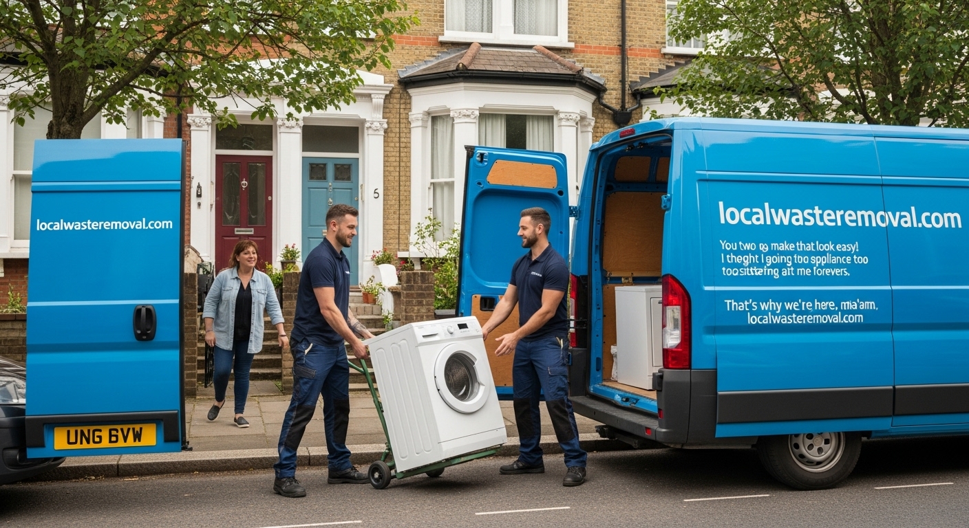 Professional Appliance Removal team in Moseley loading waste into van