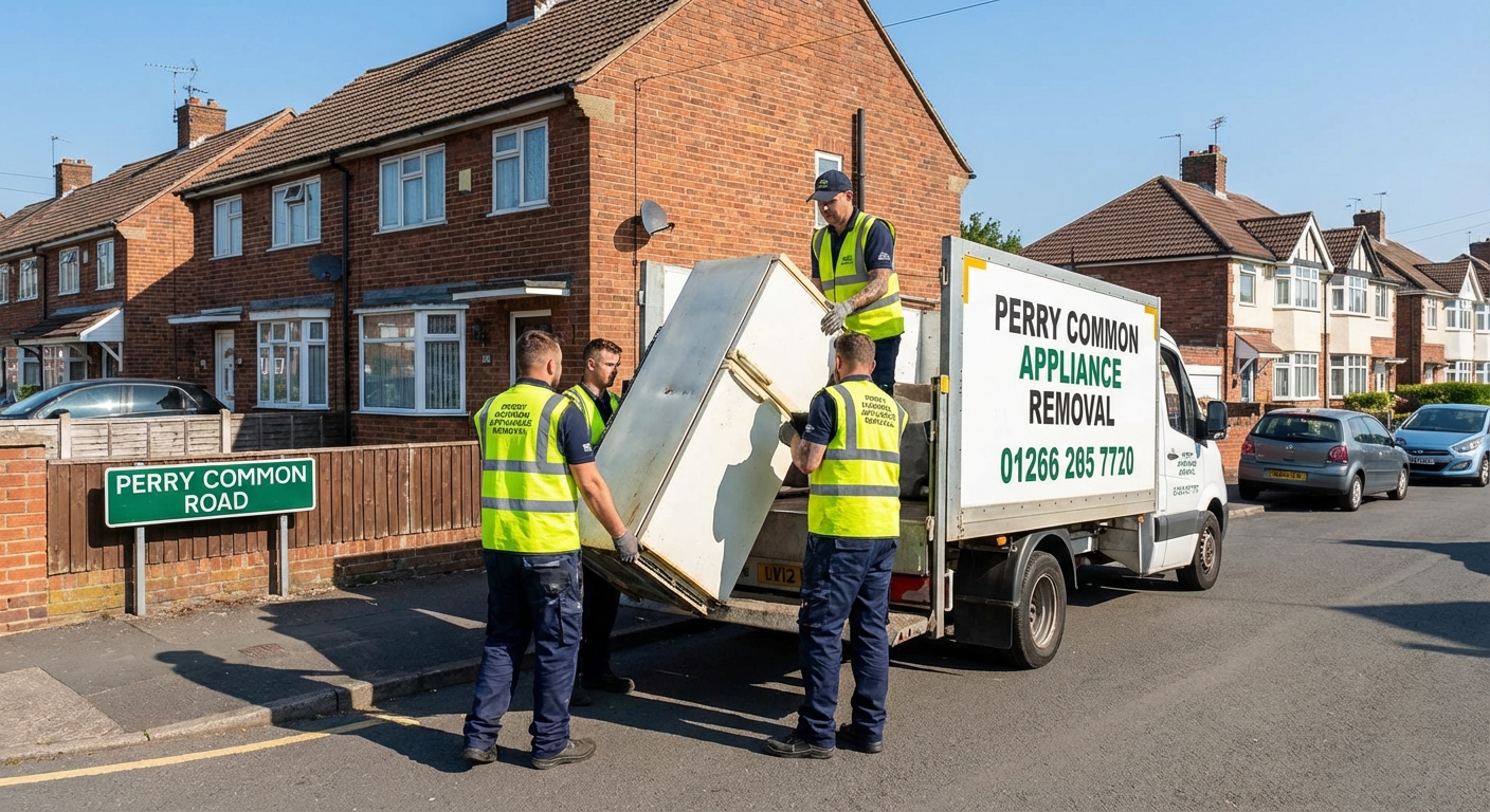 Professional Appliance Removal team in Perry Common loading waste into van
