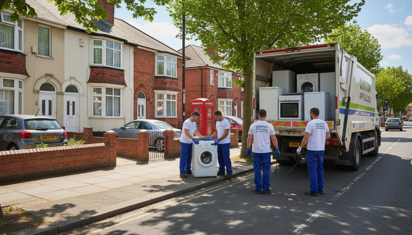 Professional Appliance Removal team in Quinton loading waste into van