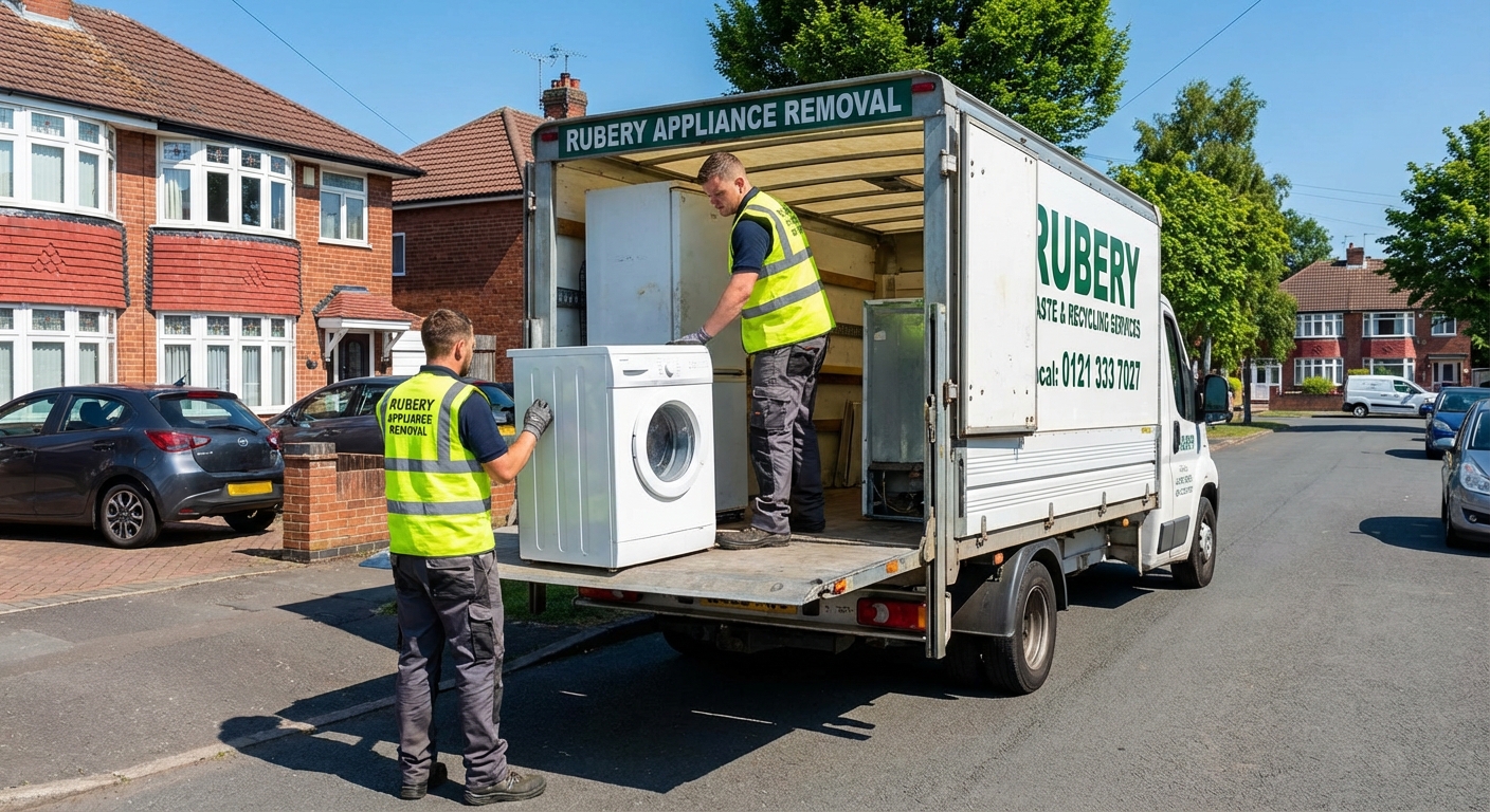 Professional Appliance Removal team in Rubery loading waste into van