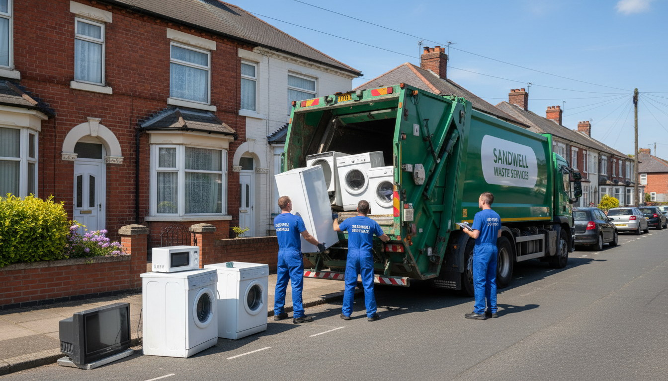 Professional Appliance Removal team in Sandwell loading waste into van