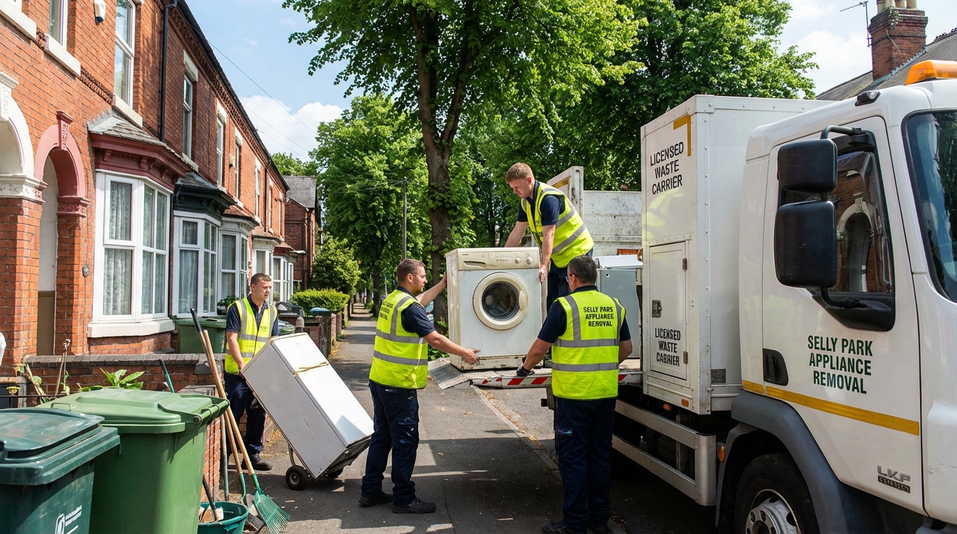 Professional Appliance Removal team in Selly Park loading waste into van