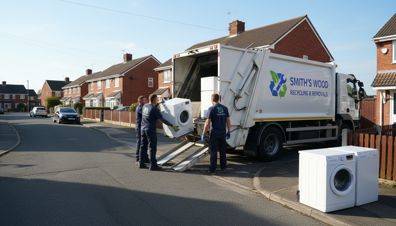 Professional Appliance Removal team in Smith's Wood loading waste into van