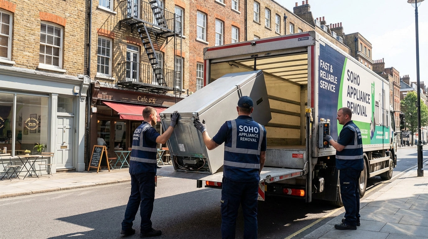 Professional Appliance Removal team in Soho loading waste into van