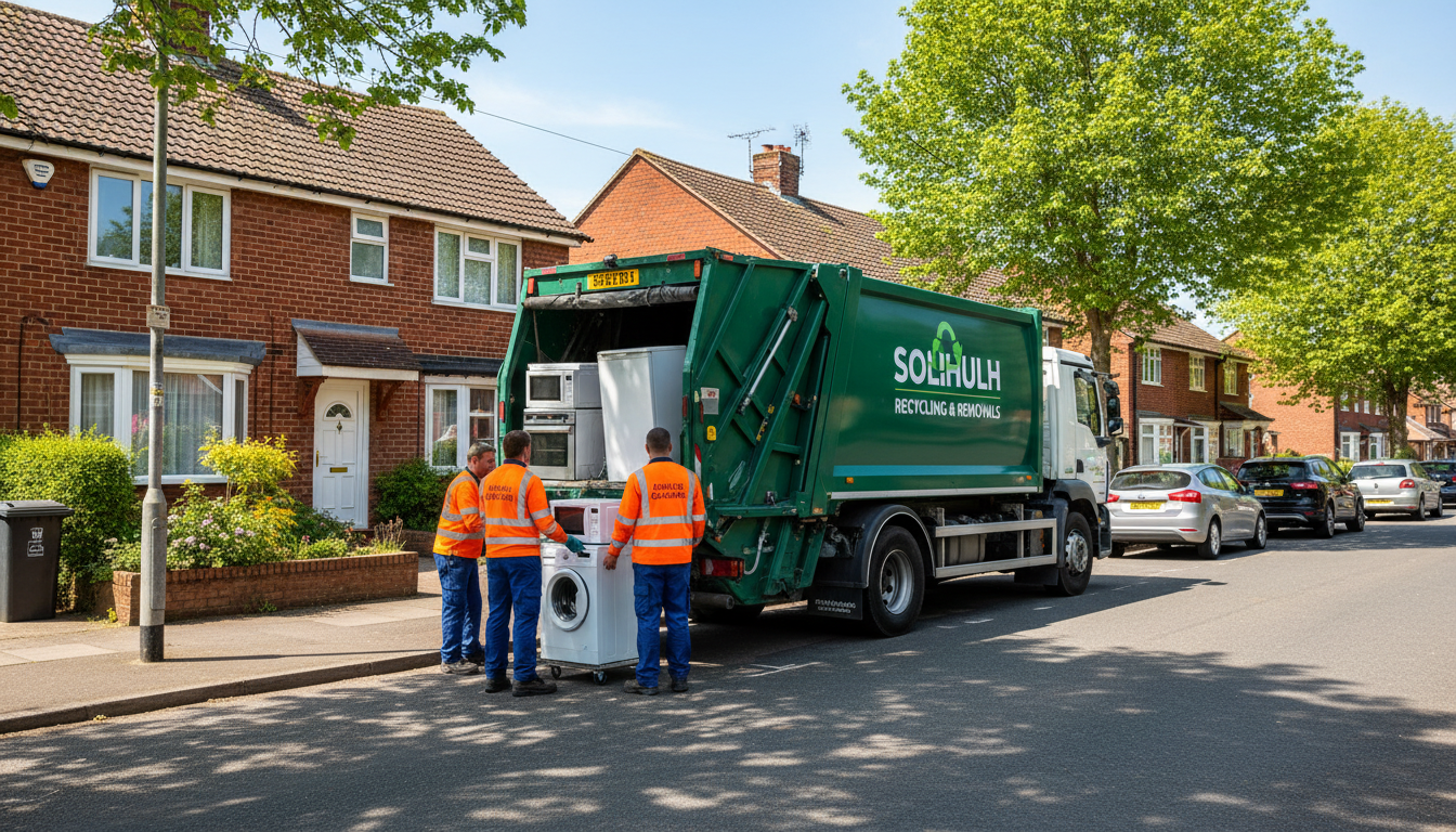 Professional Appliance Removal team in Solihull loading waste into van