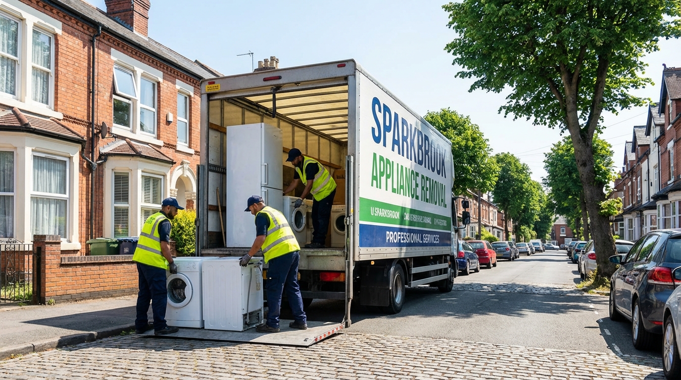 Professional Appliance Removal team in Sparkbrook loading waste into van