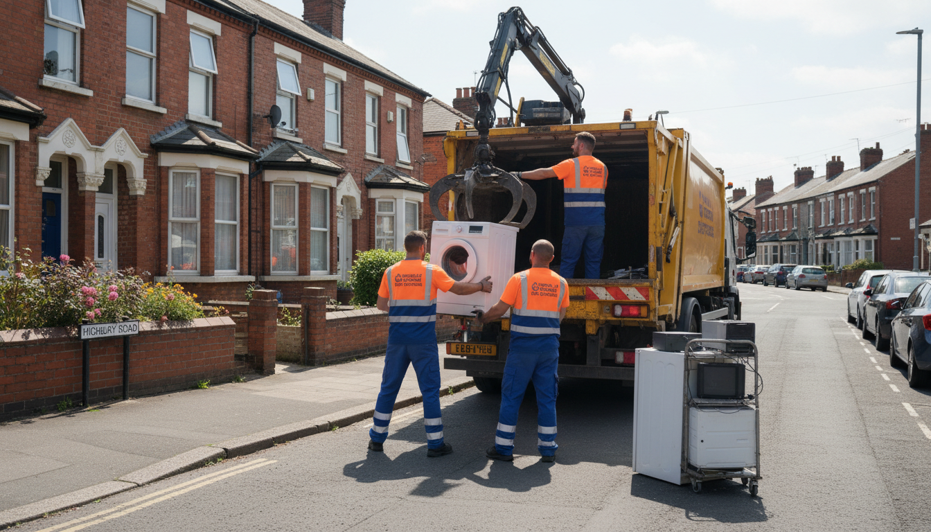Professional Appliance Removal team in Stirchley loading waste into van