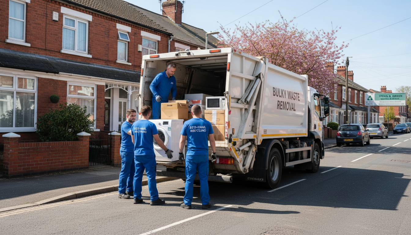 Professional Appliance Removal team in Stockland Green loading waste into van