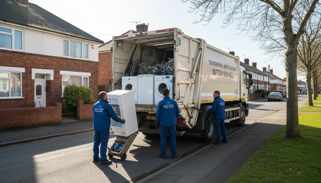 Professional Appliance Removal team in Sutton New Hall loading waste into van