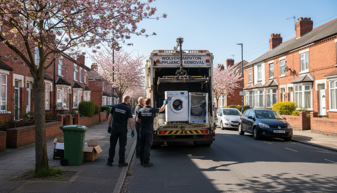 Professional Appliance Removal team in Wolverhampton loading waste into van