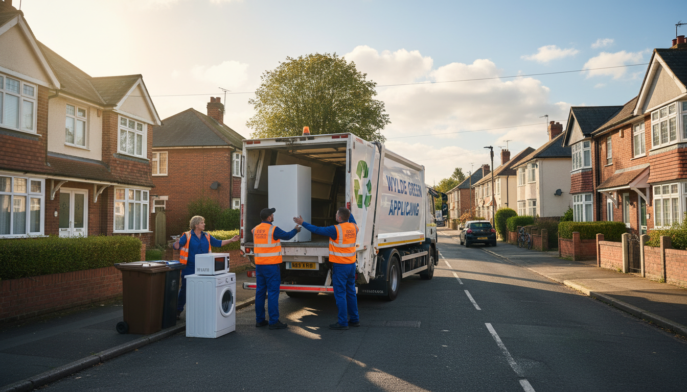 Professional Appliance Removal team in Wylde Green loading waste into van