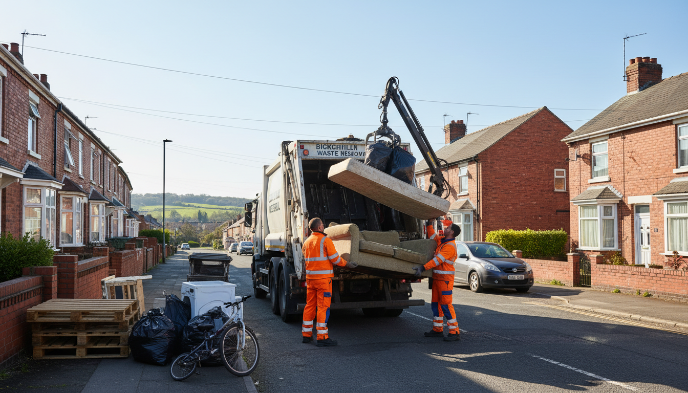 Professional Bulky Waste Removal team in Bickenhill loading waste into van