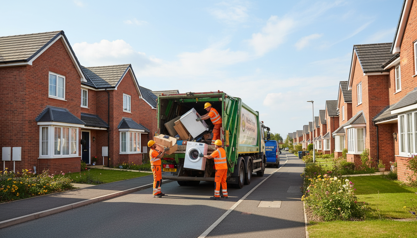 Professional Bulky Waste Removal team in Dickens Heath loading waste into van