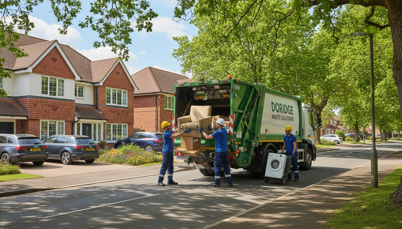 Professional Bulky Waste Removal team in Dorridge loading waste into van