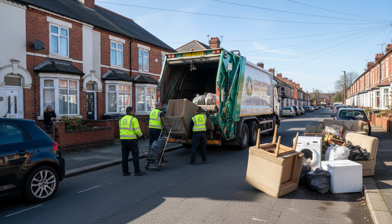 Professional Bulky Waste Removal team in Foleshill loading waste into van