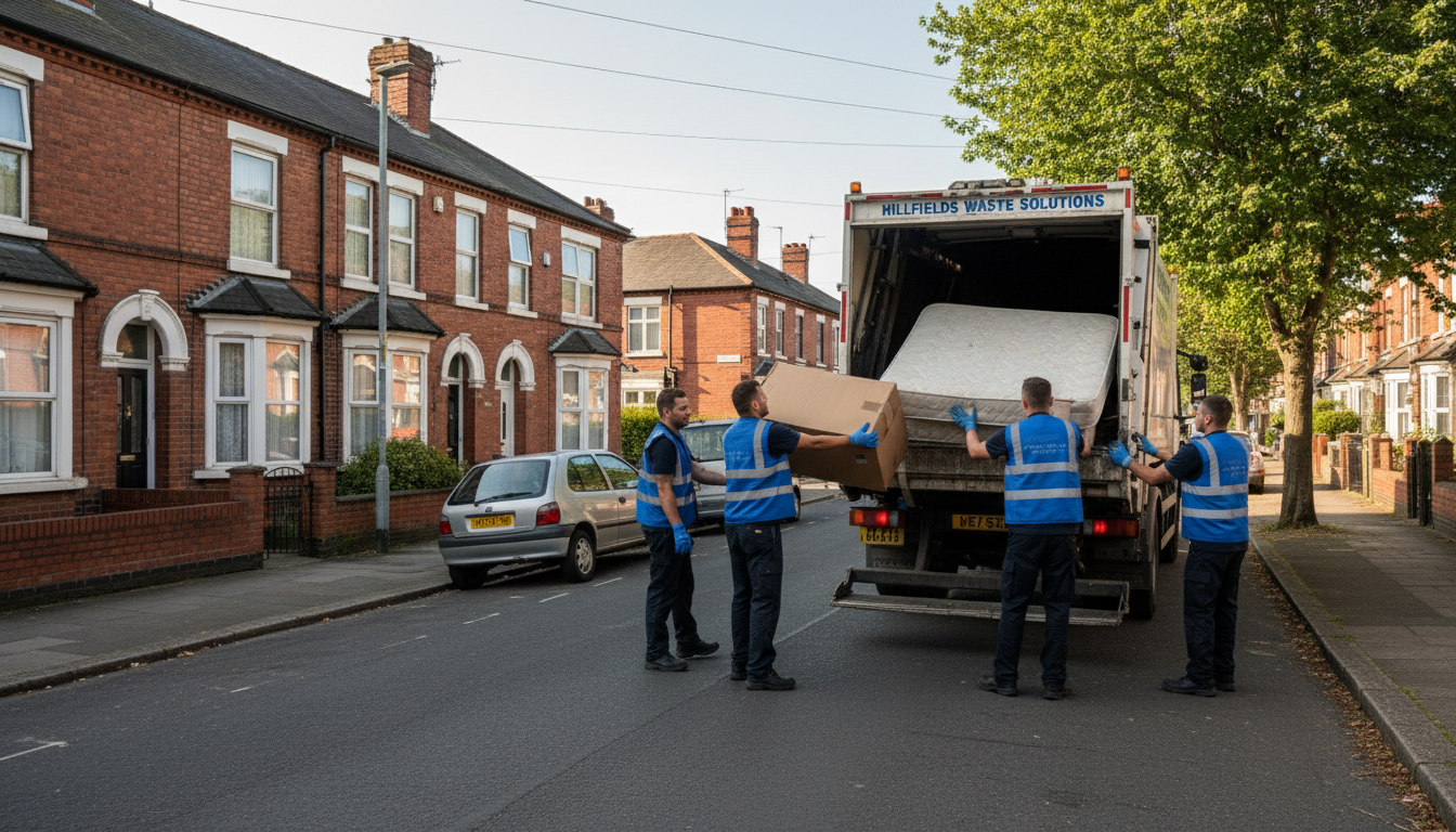 Professional Bulky Waste Removal team in Hillfields loading waste into van