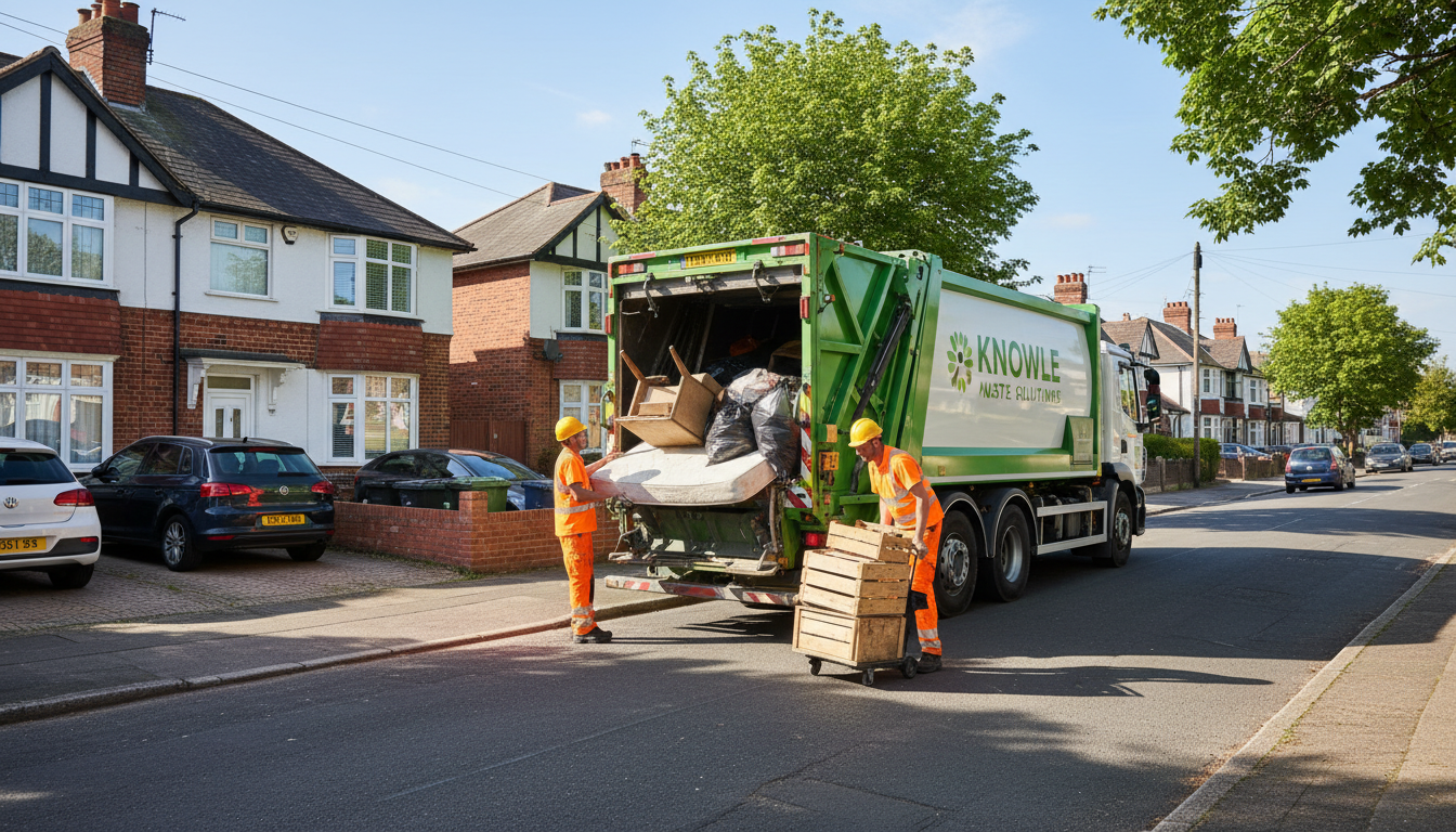 Professional Bulky Waste Removal team in Knowle loading waste into van