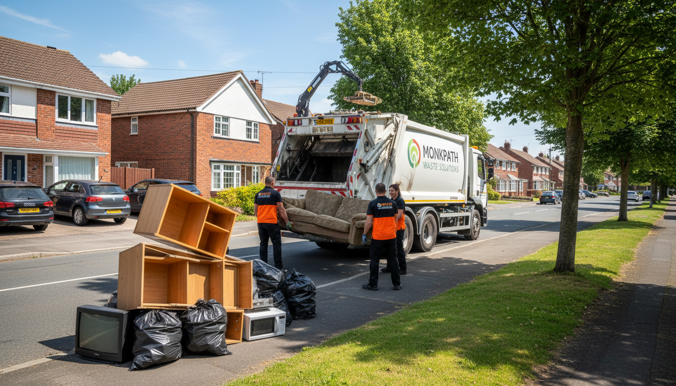 Professional Bulky Waste Removal team in Monkspath loading waste into van