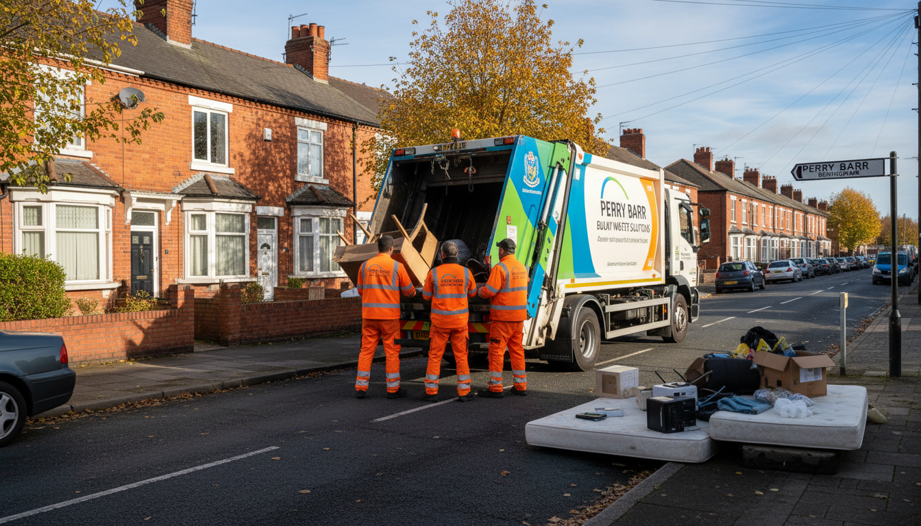 Professional Bulky Waste Removal team in Perry Barr loading waste into van