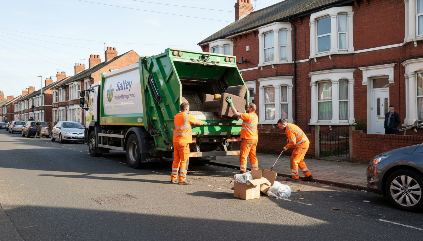 Professional Bulky Waste Removal team in Saltley loading waste into van