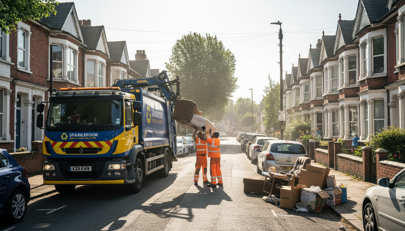 Professional Bulky Waste Removal team in Sparkbrook loading waste into van