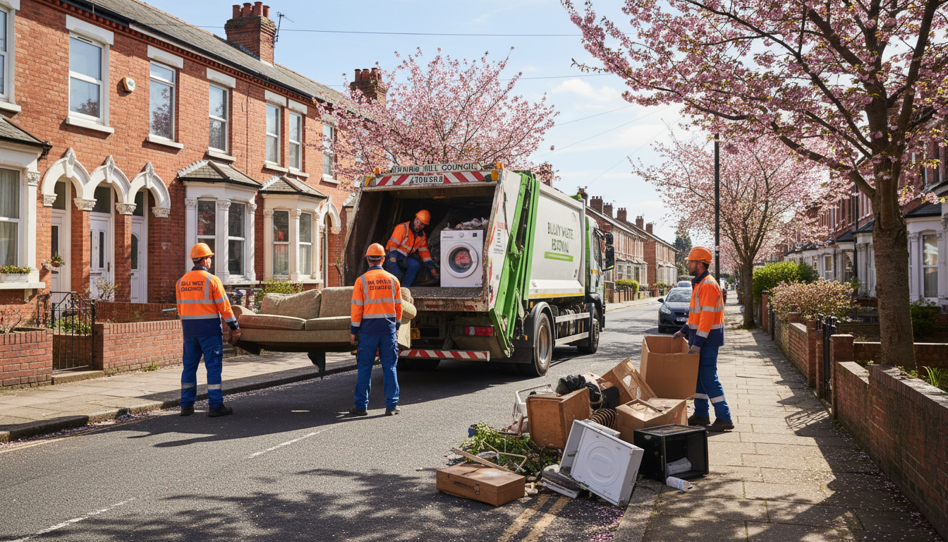 Professional Bulky Waste Removal team in Spring Hill loading waste into van
