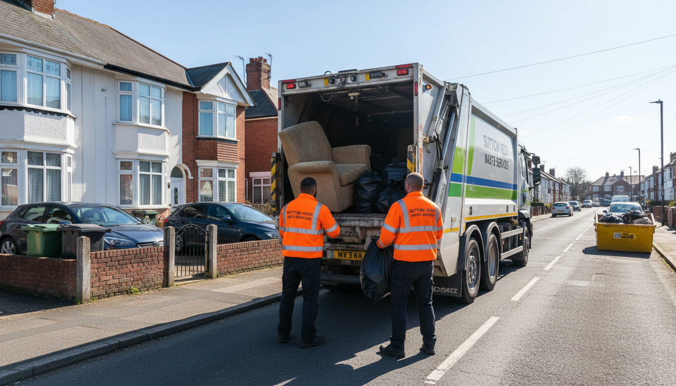Professional Bulky Waste Removal team in Sutton Vesey loading waste into van