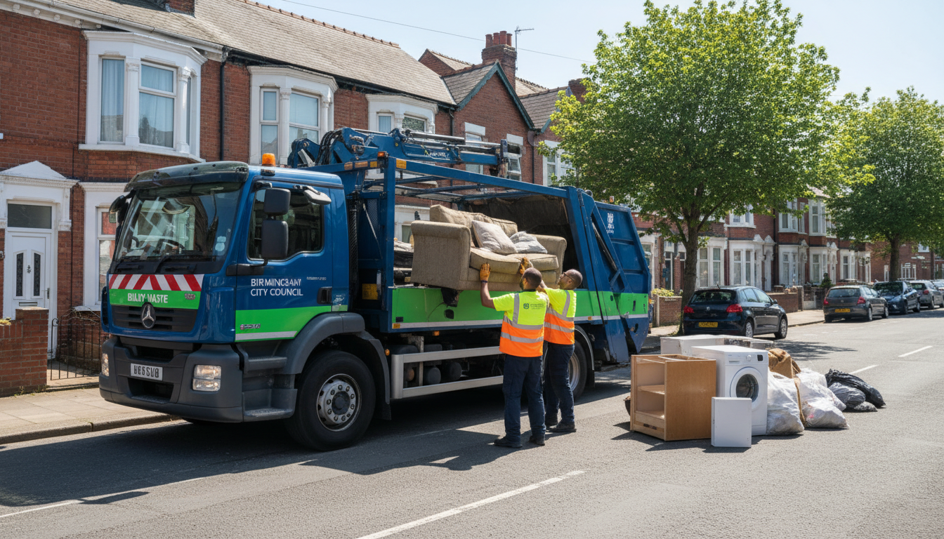 Professional Bulky Waste Removal team in Ward End loading waste into van