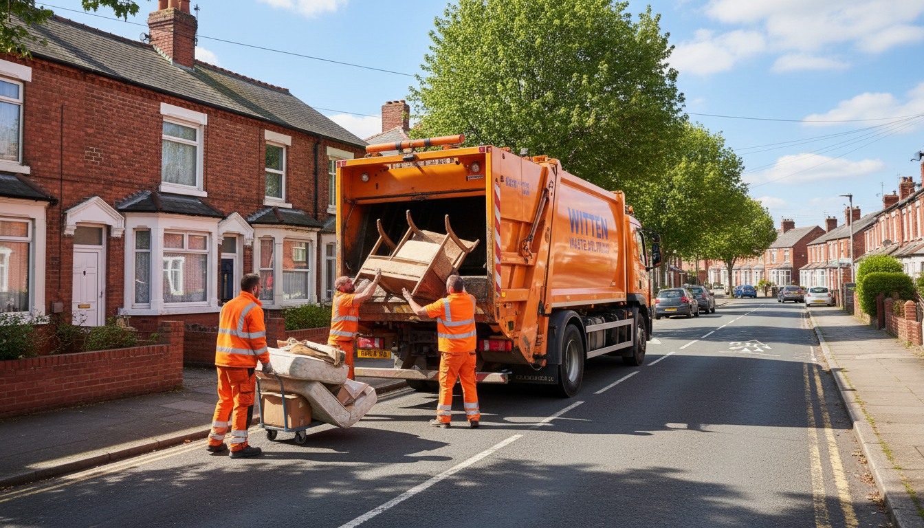 Professional Bulky Waste Removal team in Witton loading waste into van