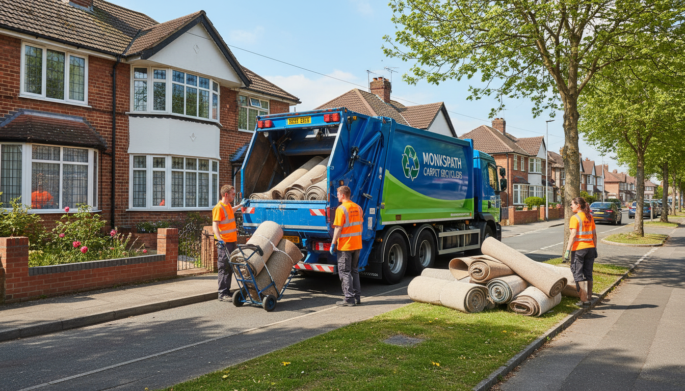Professional Carpet Removal team in Monkspath loading waste into van
