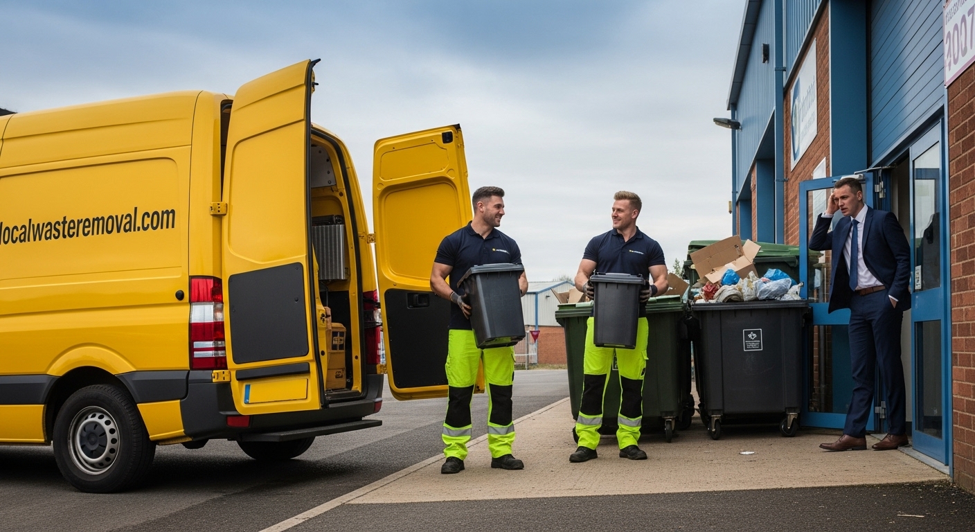 Professional Commercial Waste Removal team in Acocks Green loading waste into van