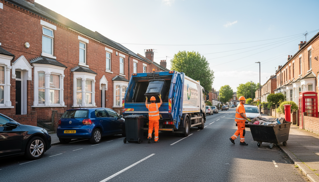 Professional Commercial Waste Removal team in Coventry loading waste into van