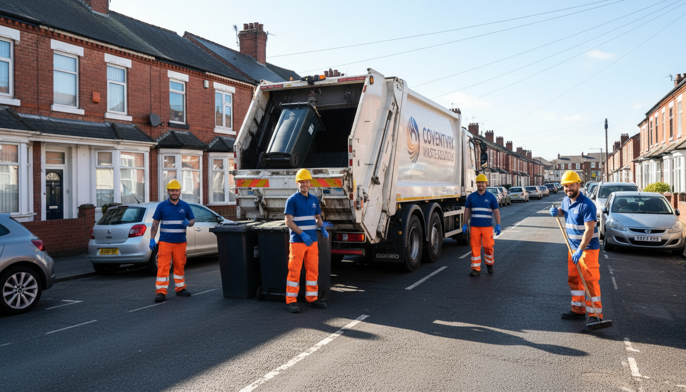 Professional Commercial Waste Removal team in Foleshill loading waste into van