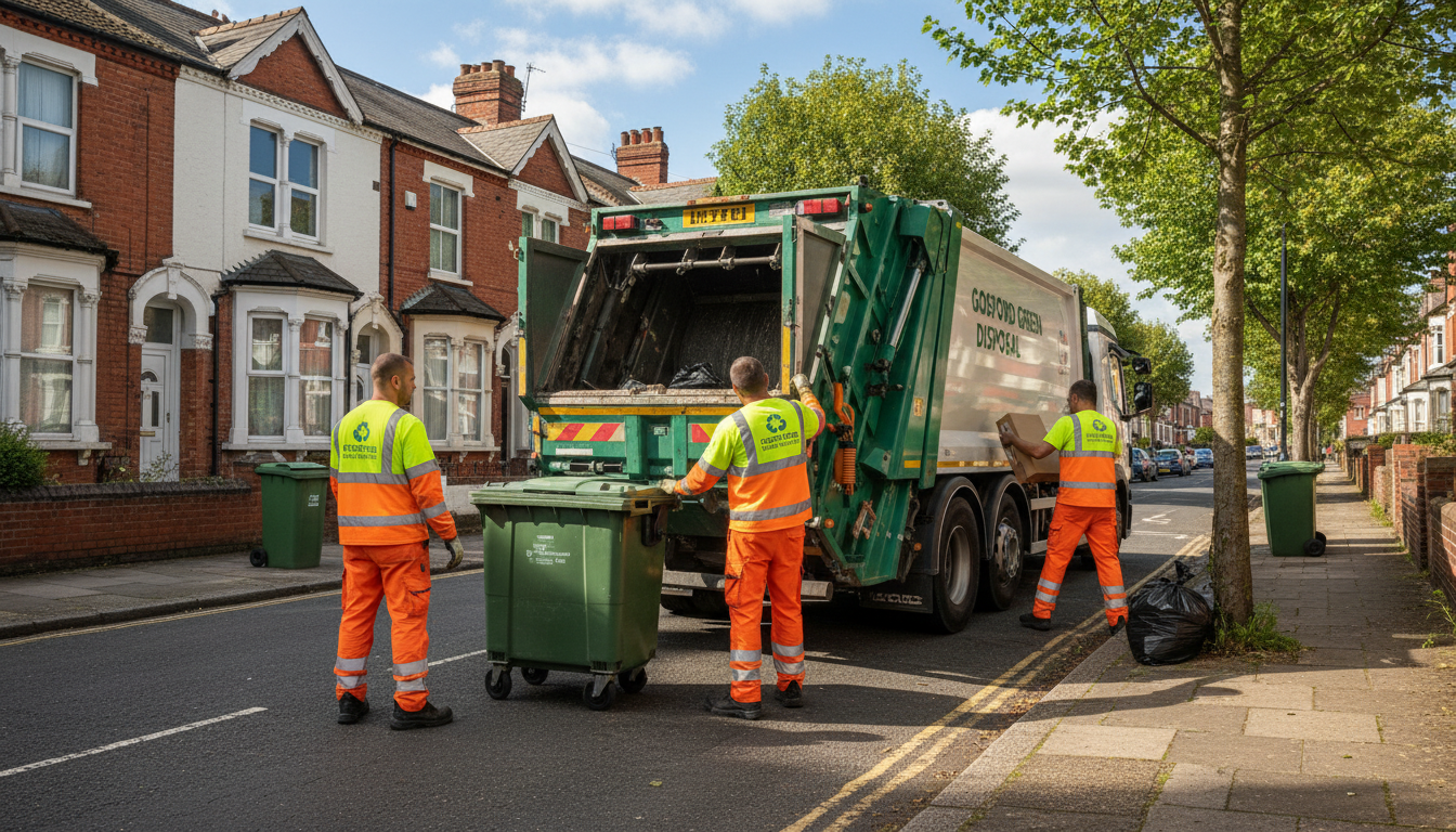 Professional Commercial Waste Removal team in Gosford Green loading waste into van