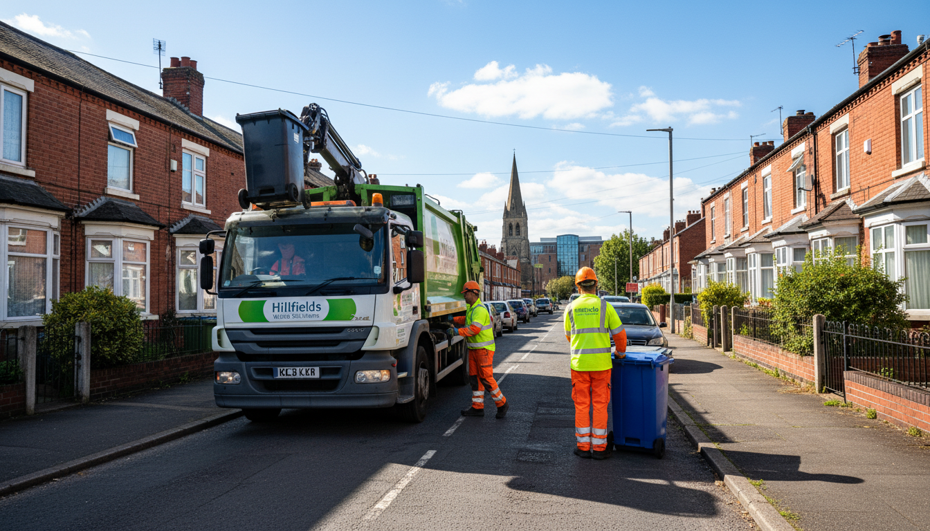 Professional Commercial Waste Removal team in Hillfields loading waste into van
