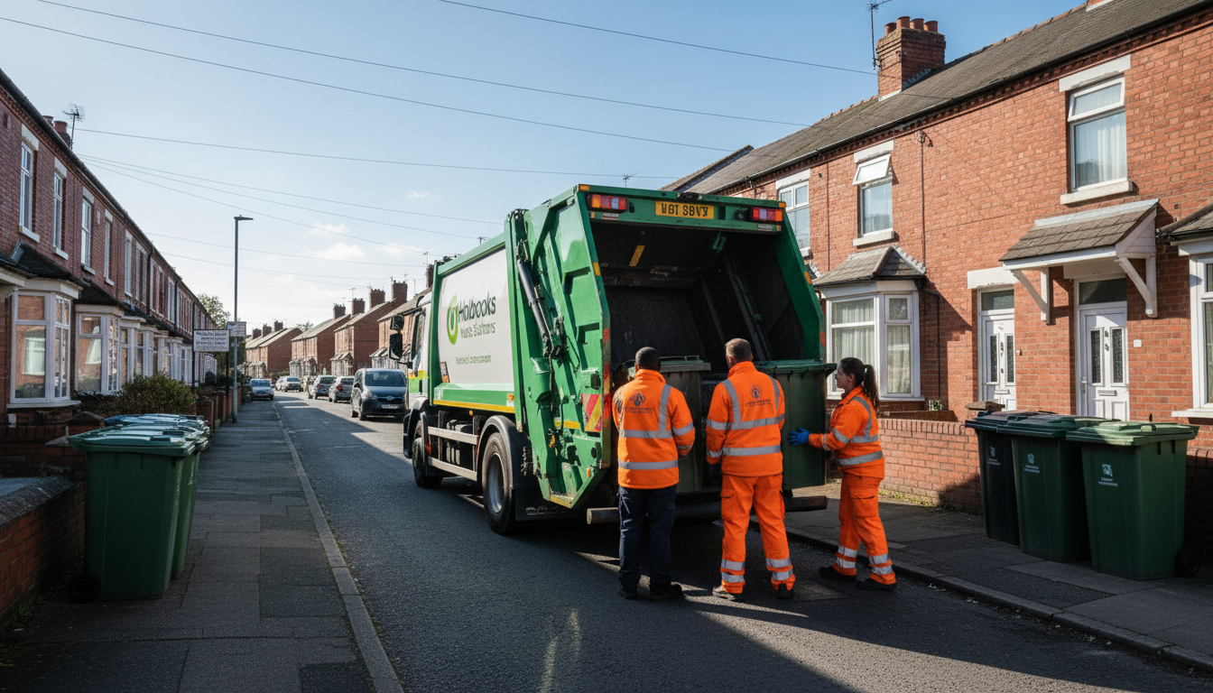 Professional Commercial Waste Removal team in Holbrooks loading waste into van
