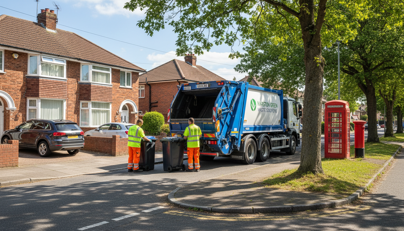 Professional Commercial Waste Removal team in Marston Green loading waste into van