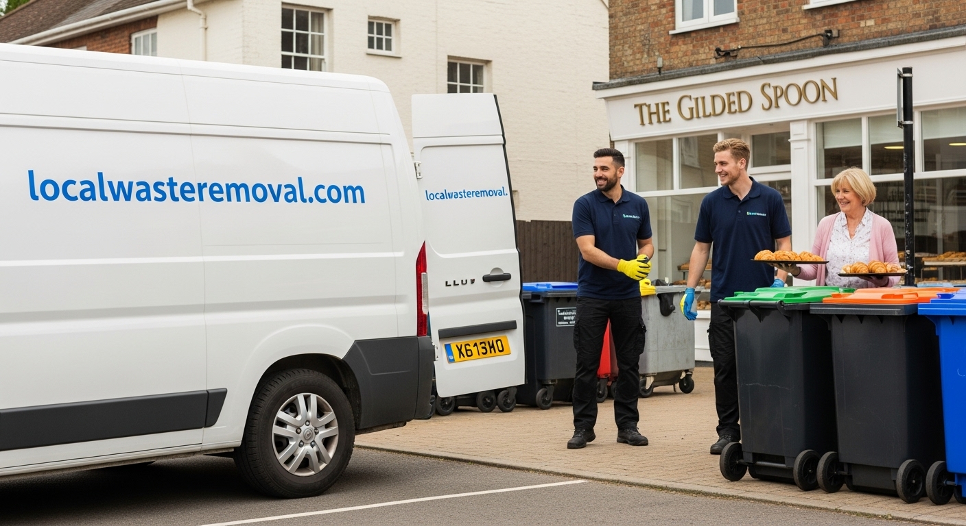 Professional Commercial Waste Removal team in Mere Green loading waste into van