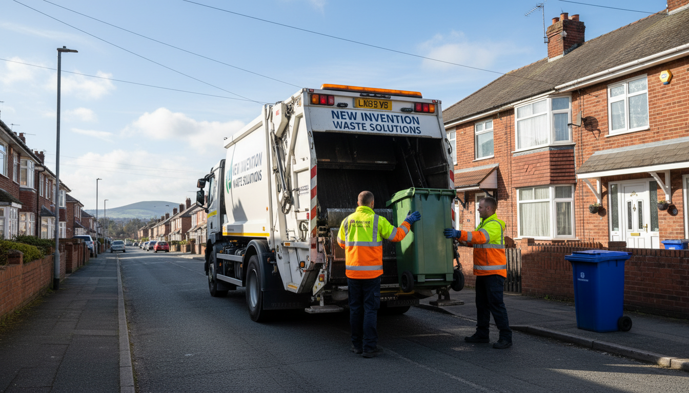 Professional Commercial Waste Removal team in New Invention loading waste into van